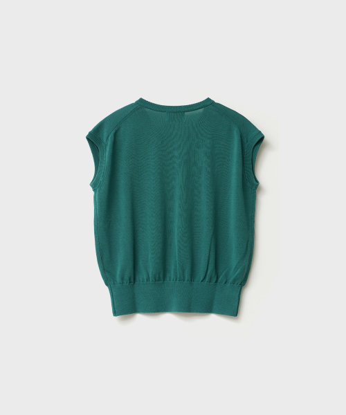 w. Layer Silk Knit Vest (Turquise)