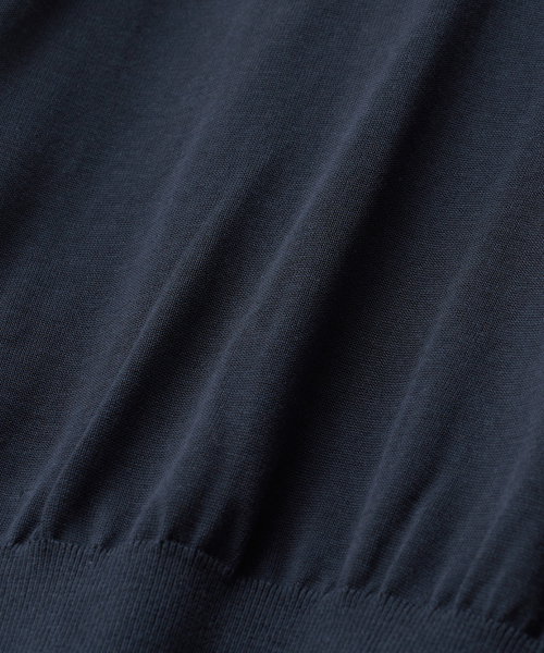 w. Layer Silk Knit Vest (Dark Navy)