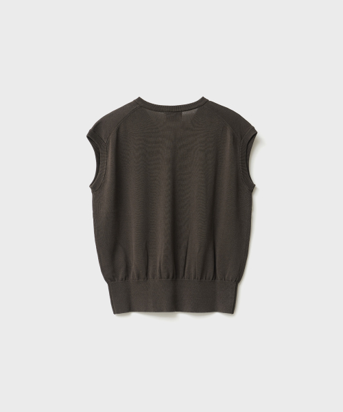 w. Layer Silk Knit Vest (Pewter)