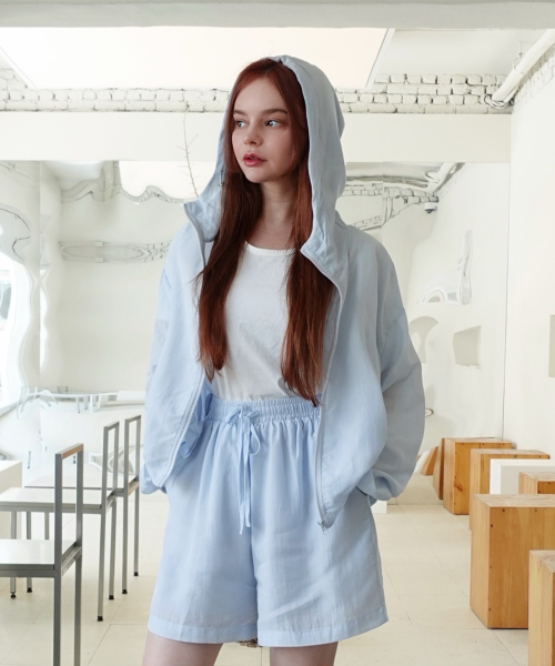Костюм с ветровкой на затяжках Sky Blue
