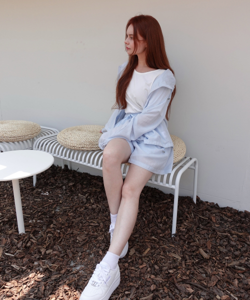 Костюм с ветровкой на затяжках Sky Blue