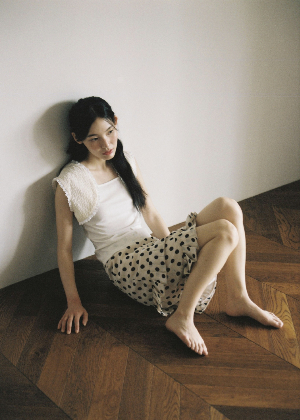 MUSINSA | PEEVES PEEVES Dot Pleasts Skirt / Beige