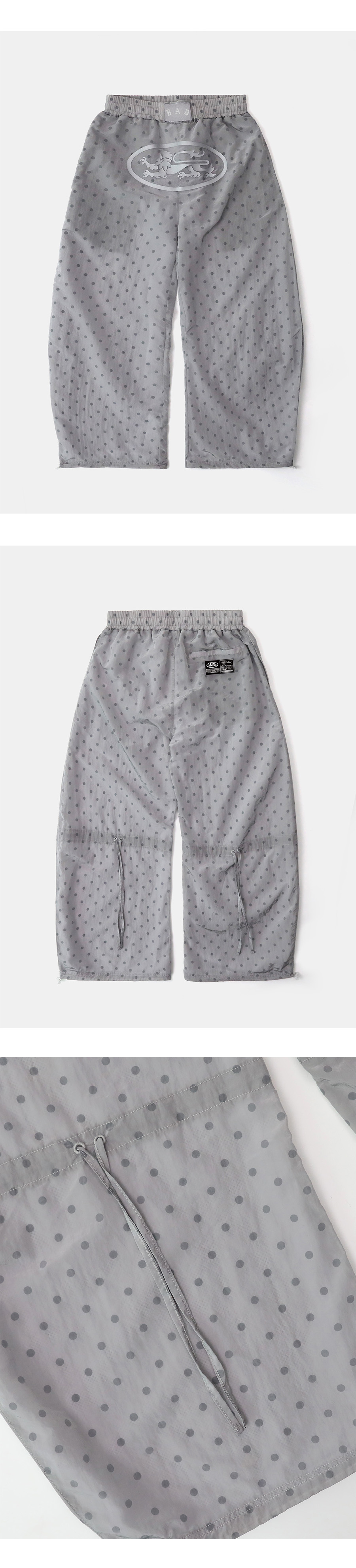 【BADBLOOD】Mystic Nylon Reflective Jogger - Black Dot MUSINSA | BADBLOOD Mystic Nylon Reflective Jogger - Grey Dot