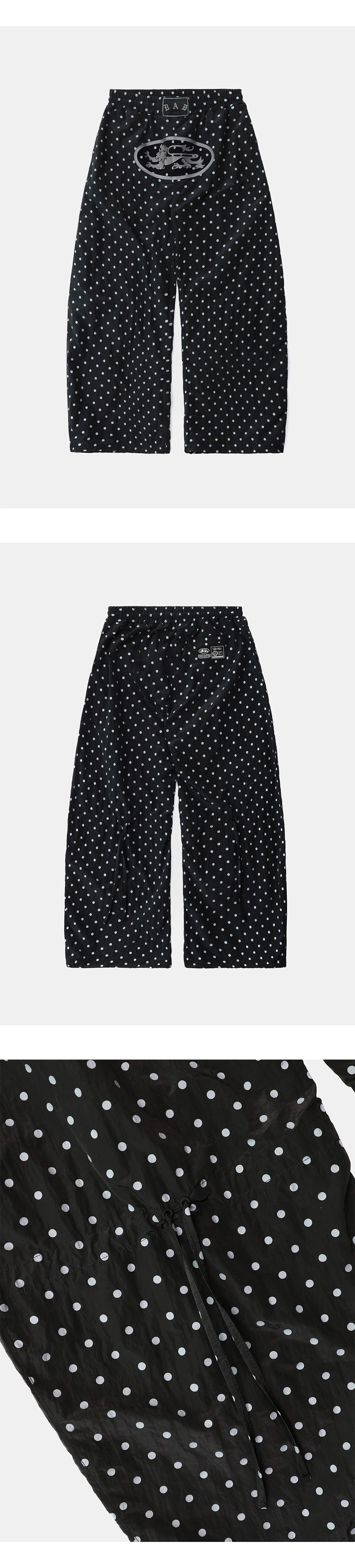 【BADBLOOD】Mystic Nylon Reflective Jogger - Gray Dot MUSINSA | BADBLOOD Mystic Nylon Reflective Jogger - Black Dot