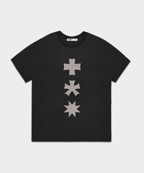 MM THREE LOGO T-SHIRTS (MELANGE GRAY)