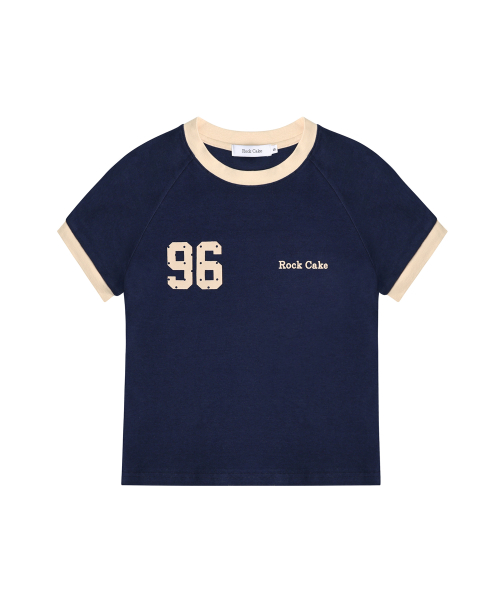 96 Dot Ringer Top - Navy