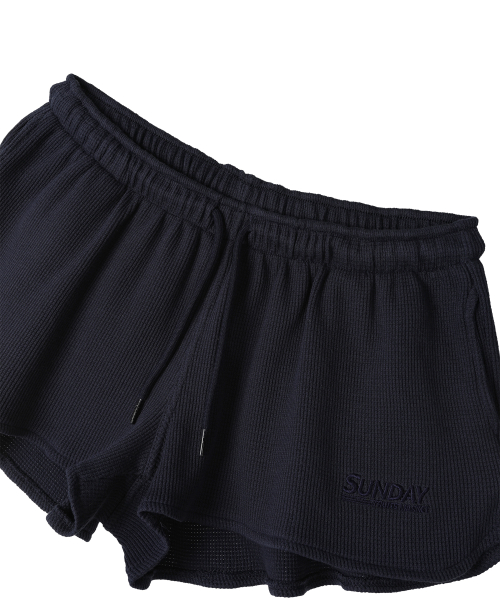W) SUNDAY WAFFLE SHORT NAVY