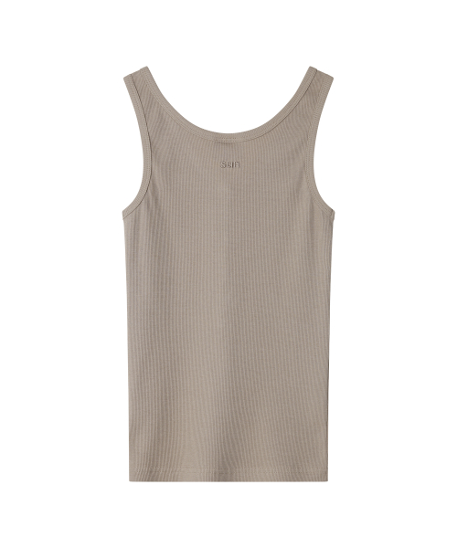 W) BUTTON SLEEVELESS BEIGE