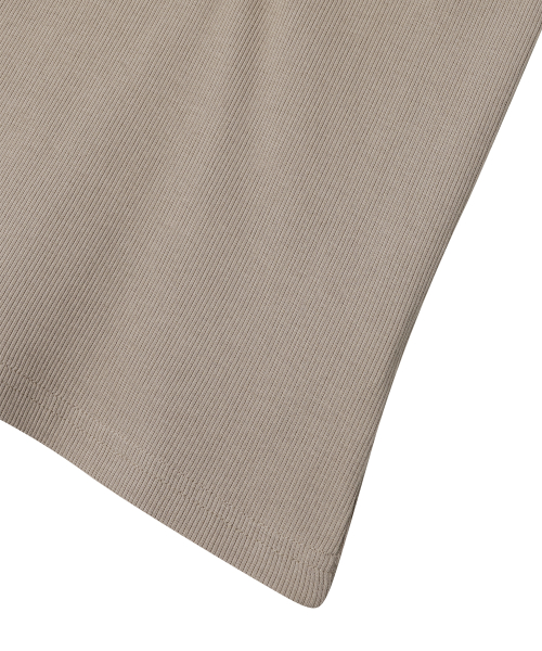 W) BUTTON SLEEVELESS BEIGE