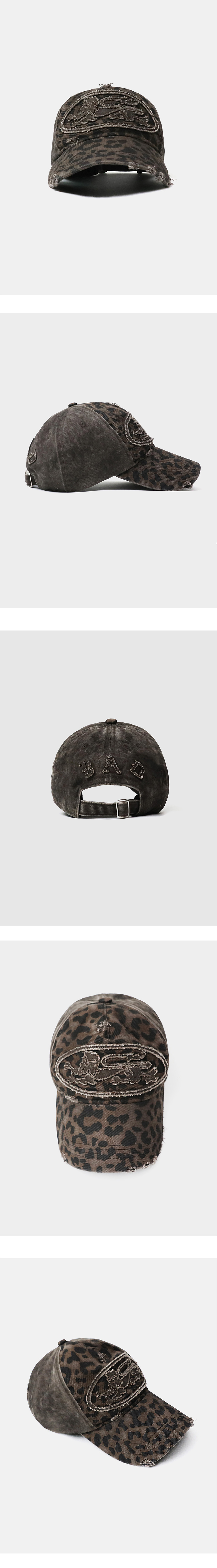 【BADBLOOD】Mystic Big Patch Ballcap - Dark Brown Leopard Badblood Mystic Big Patch Ball Cap - Dark Brown Leopard