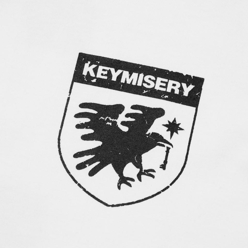 Crow Key's Crop Ringer T-Shirt (White) - keymisery