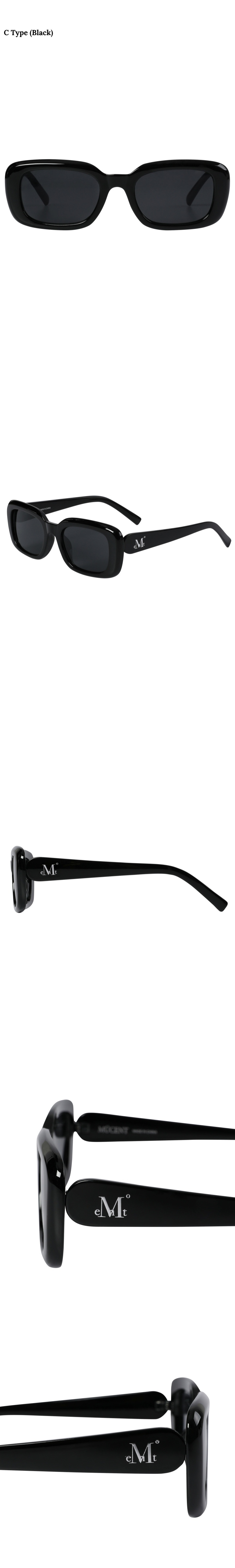 MUSINSA | MUCENT Signature Logo Point Sunglasses Unisex