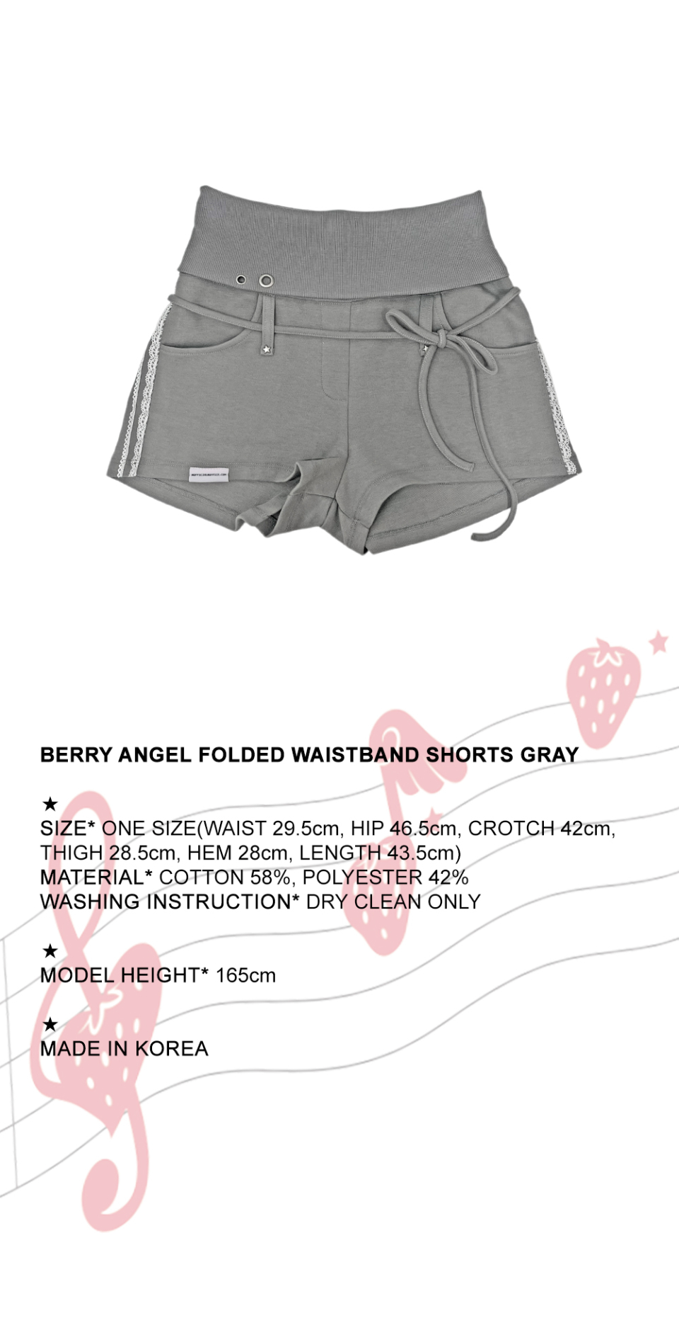 ★NOFFICIALNOFFICE★BERRY ANGEL FOLDED WAISTBAND SHORT★人気 MUSINSA | NOFFICIALNOFFICE Berry Angel Folded Waistband