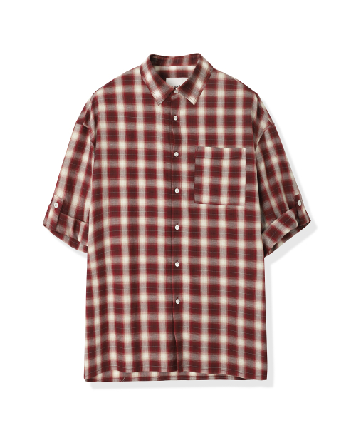 Harry Check Overfit Rollup shirt - 2COL