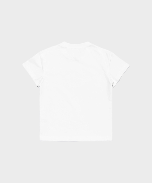 (W)MM CROP ROUND LOGO TEE (WHITE)