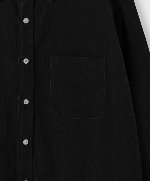Relaxed 16W Corduroy Shirt [Black] thumbnail 5