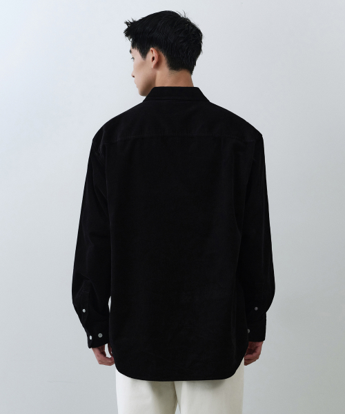 Relaxed 16W Corduroy Shirt [Black] thumbnail 3