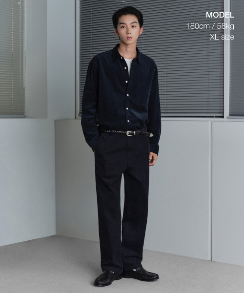 Relaxed 16W Corduroy Shirt [Navy] thumbnail 2