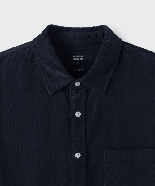 Relaxed 16W Corduroy Shirt [Navy] thumbnail 4