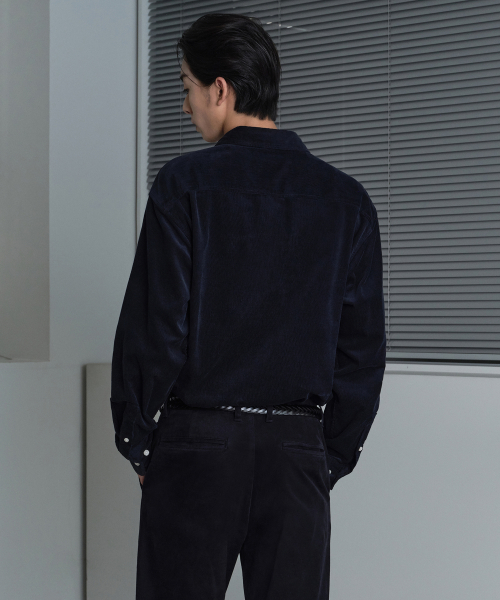 Relaxed 16W Corduroy Shirt [Navy] thumbnail 3