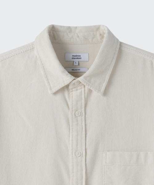 Relaxed 16W Corduroy Shirt [Cream] thumbnail 4