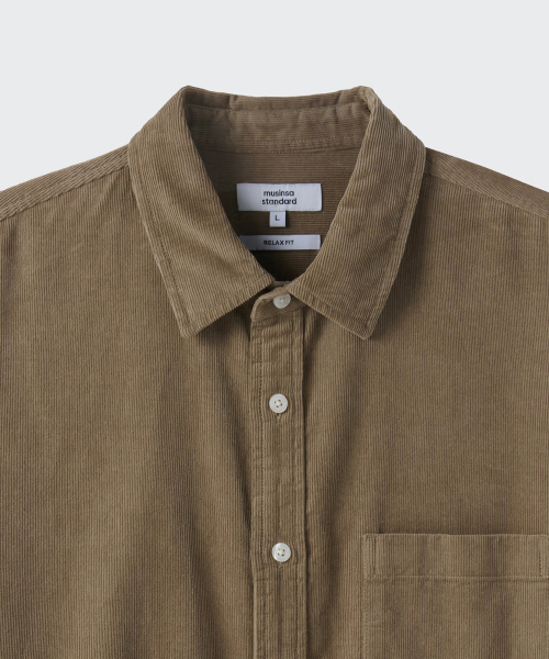 Relaxed 16W Corduroy Shirt [Beige] thumbnail 4