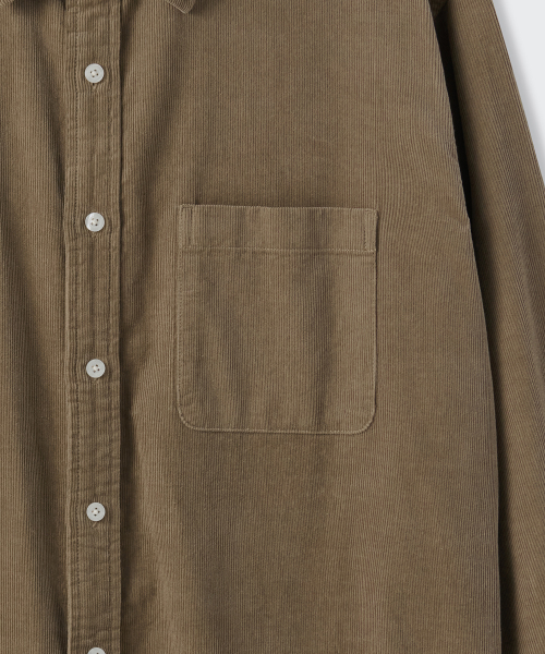 Relaxed 16W Corduroy Shirt [Beige] thumbnail 5