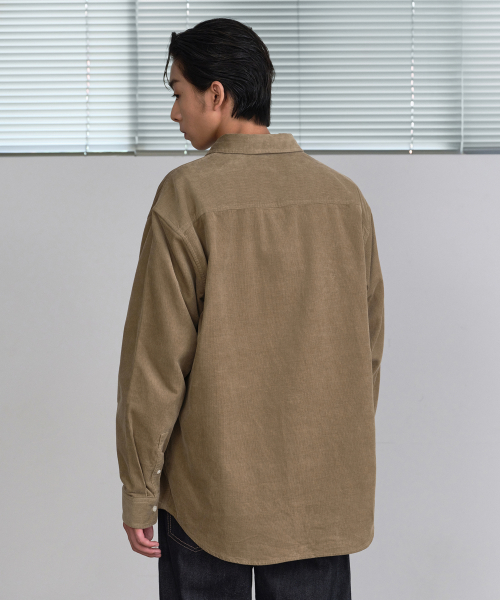 Relaxed 16W Corduroy Shirt [Beige] thumbnail 3