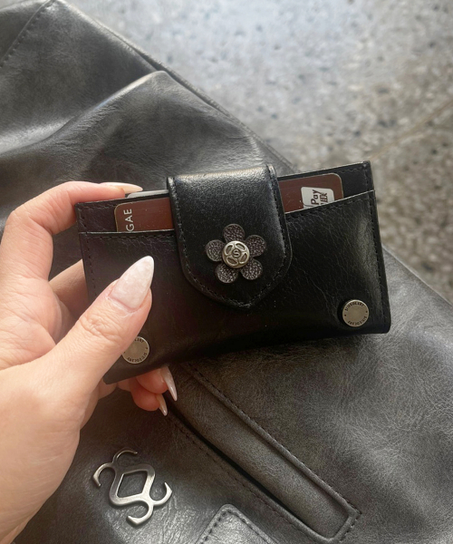 Fleur Card Wallet (Black)