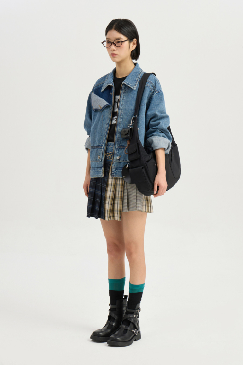 Front Detail Denim Collar Jacket (blue) LFPDM25300BUX