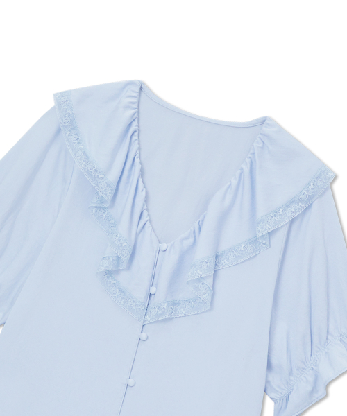 Пижама с милыми цветочными оборками — Soft Blue