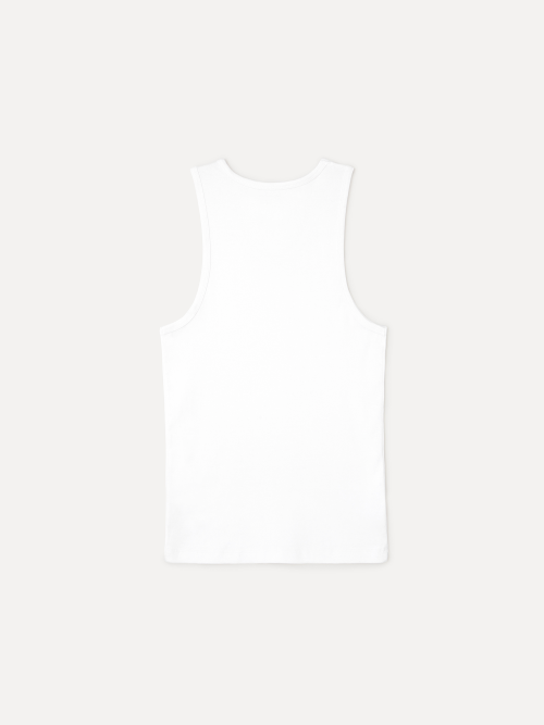 Fred mono sleeveless top white