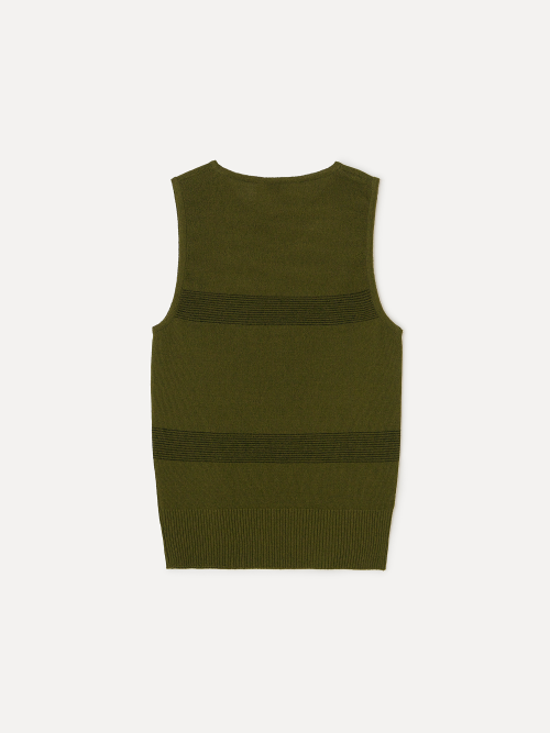 W Greer pinstripe knit vest basil