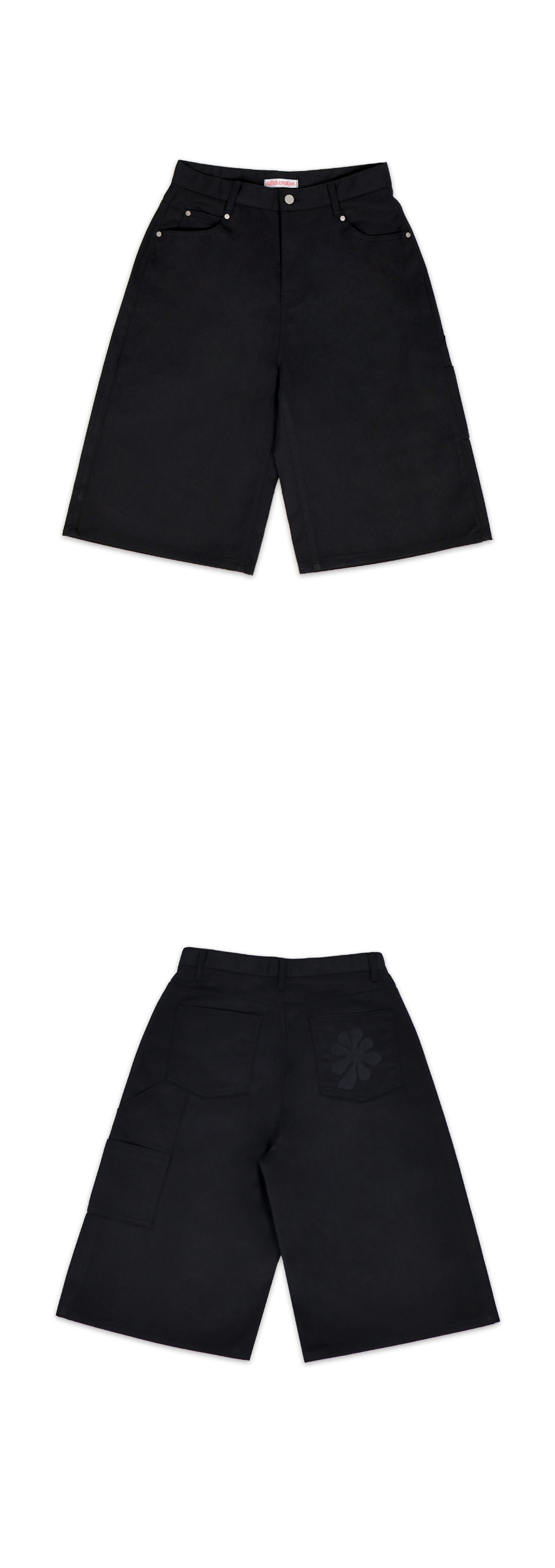 MUSINSA公式 | OAFISH Oaf Logo Bermuda Pants, Black