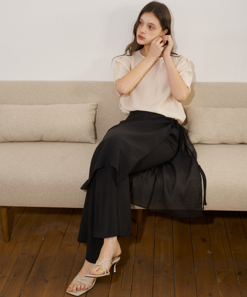 URBAN LAP PANTS & SKIRT (SOLID BK)