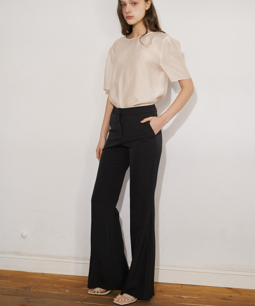 SUMMER LIGHT FABRIC PANTS (SOLID-BK)