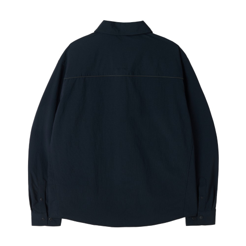 AIRO SEERSUCKER LONG SLEEVE SHACKET - NAVY (P252MJK189)