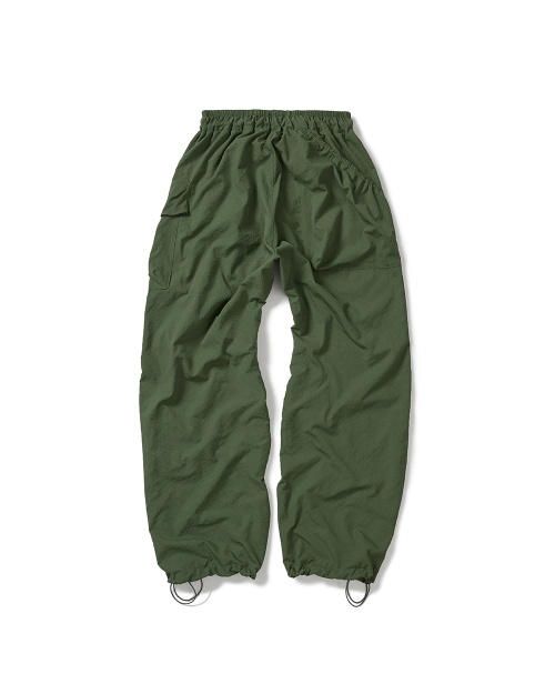 Packable parachute cargo pants / Evergreen