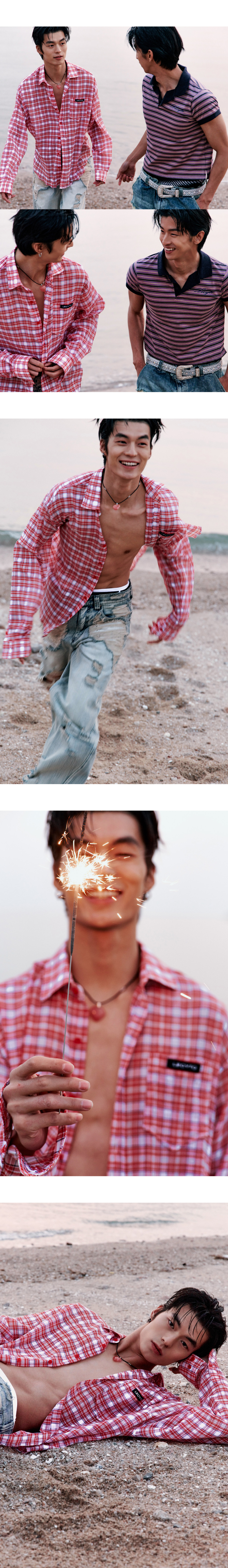 MUSINSA | LECYTO Sunveil Check Shirt_[Pink]