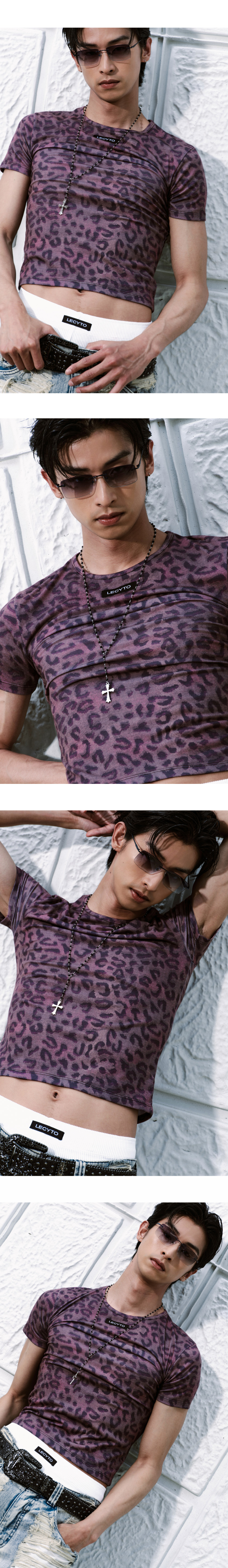 ★LECYTO★ Leopard Trail TShirtPurple MUSINSA | LECYTO Leopard Trail T-Shirt_[Purple]