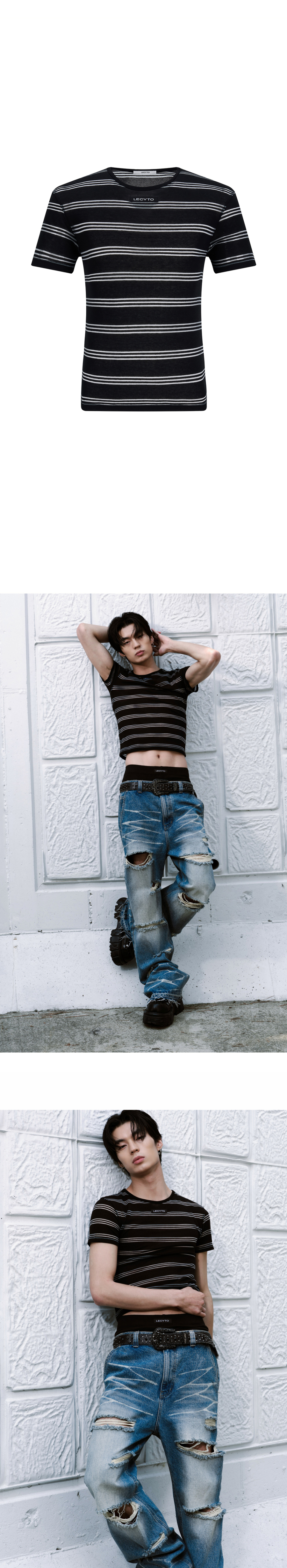 ★LECYTO★ Zephyr SeeThrough TShirtBlack MUSINSA公式 | LECYTO Zephyr See-Through T-Shirt_[Black]
