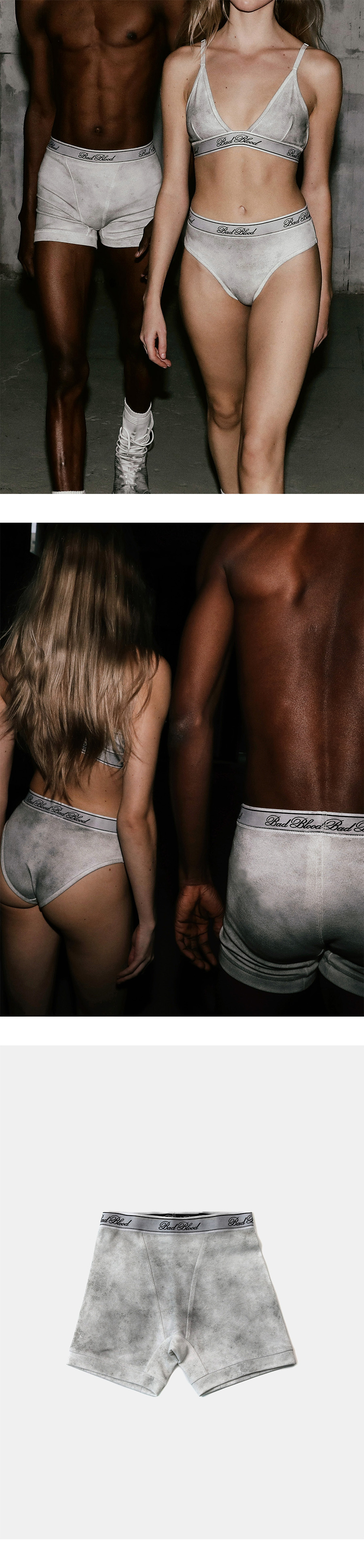 MUSINSA | BADBLOOD Classic Logo Boxer Briefs - Dusty White