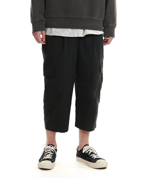 Летние укороченные слаксы 8/10 с карманами (BLACK)