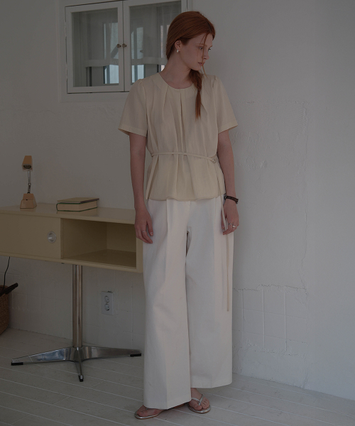 Jane Strap Blouse [Cream]
