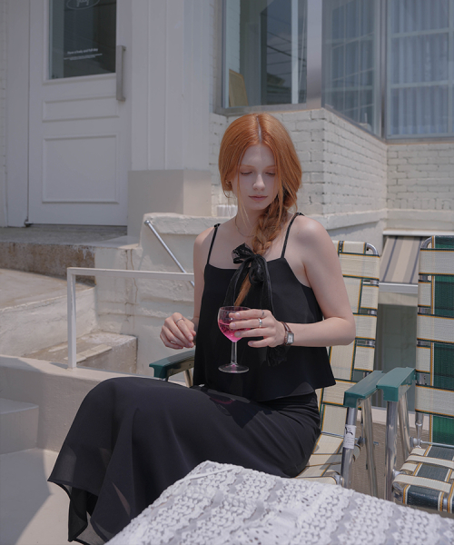 Silky Set-up Sleeveless [Black]