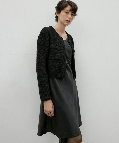 WAFFLE TWEED KNIT-CD_2COLOR
