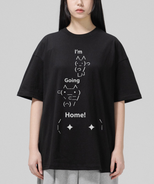 Оверсайз футболка I'm Going Home - Black