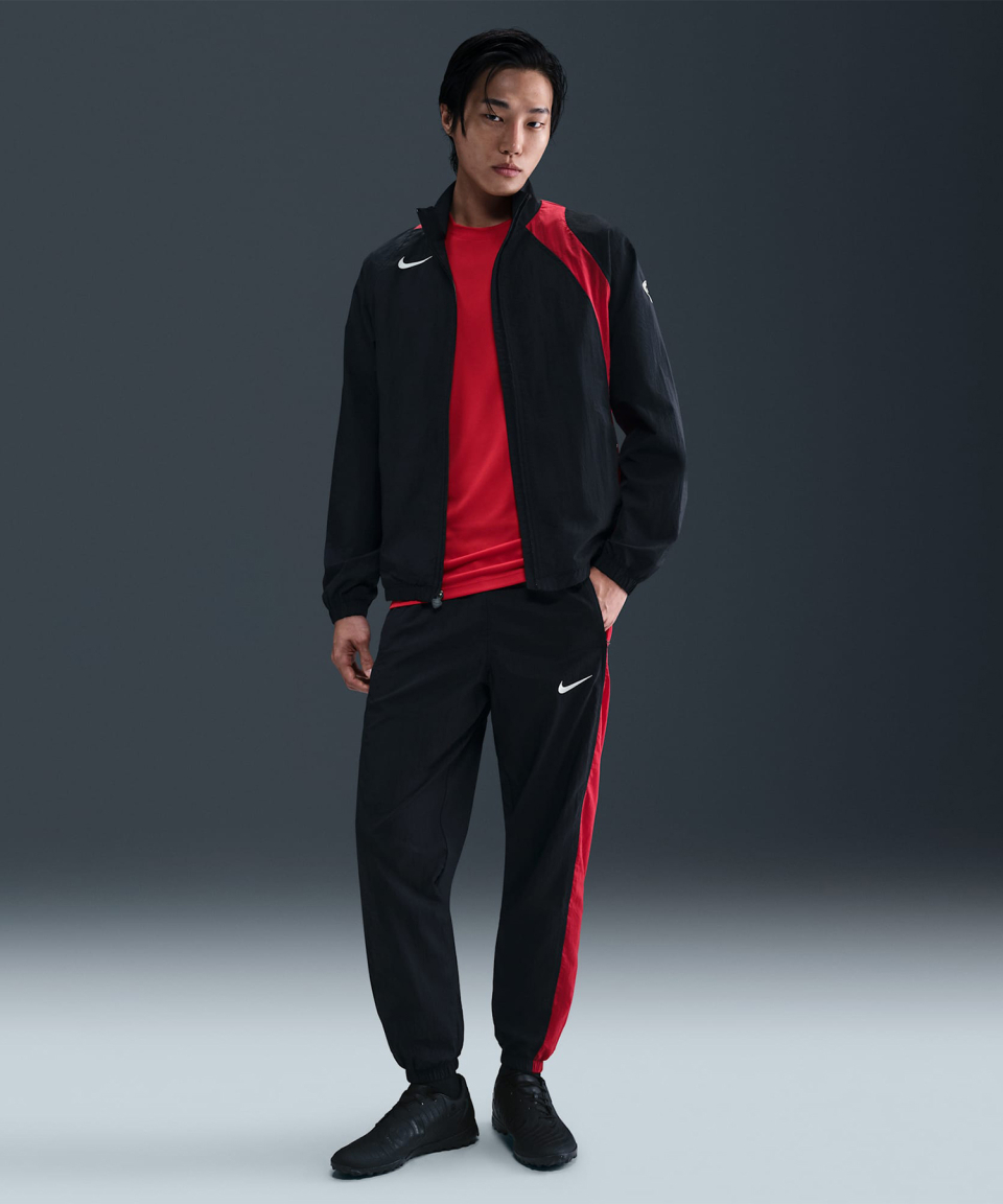나이키(NIKE) 토탈 90 리펠 축구 트랙 팬츠 M - 블랙:짐 레드:세일