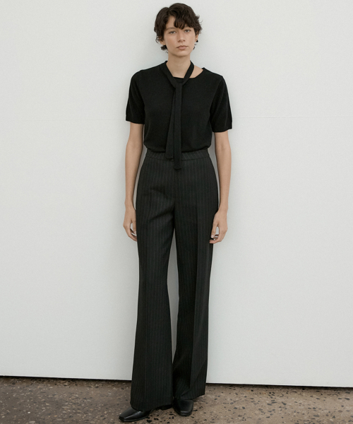 WOOL TIE HALF SLEEVE KINT_3COLOR