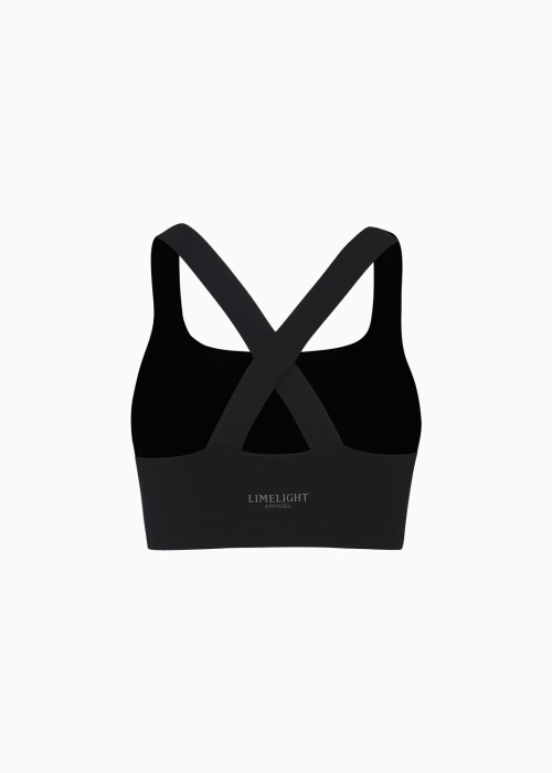 Спортивный бра с логотипом U-образный, Black/Grey